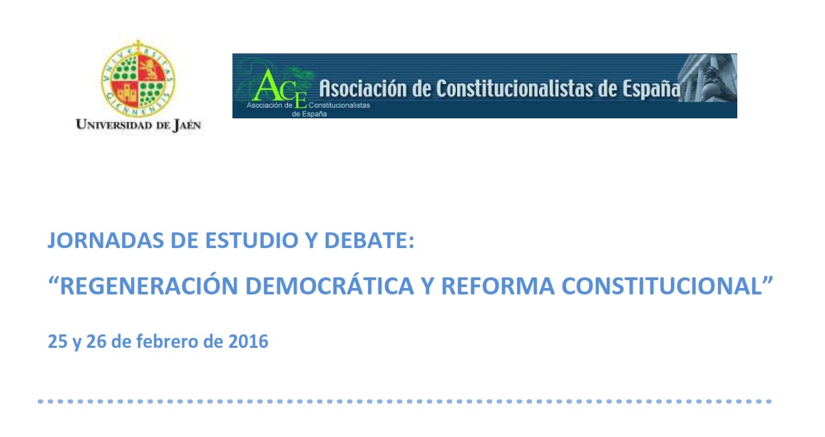 Regeneración Democrática y Reforma Constitucional